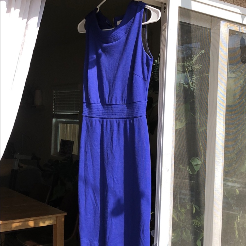 Blue straight cut dress